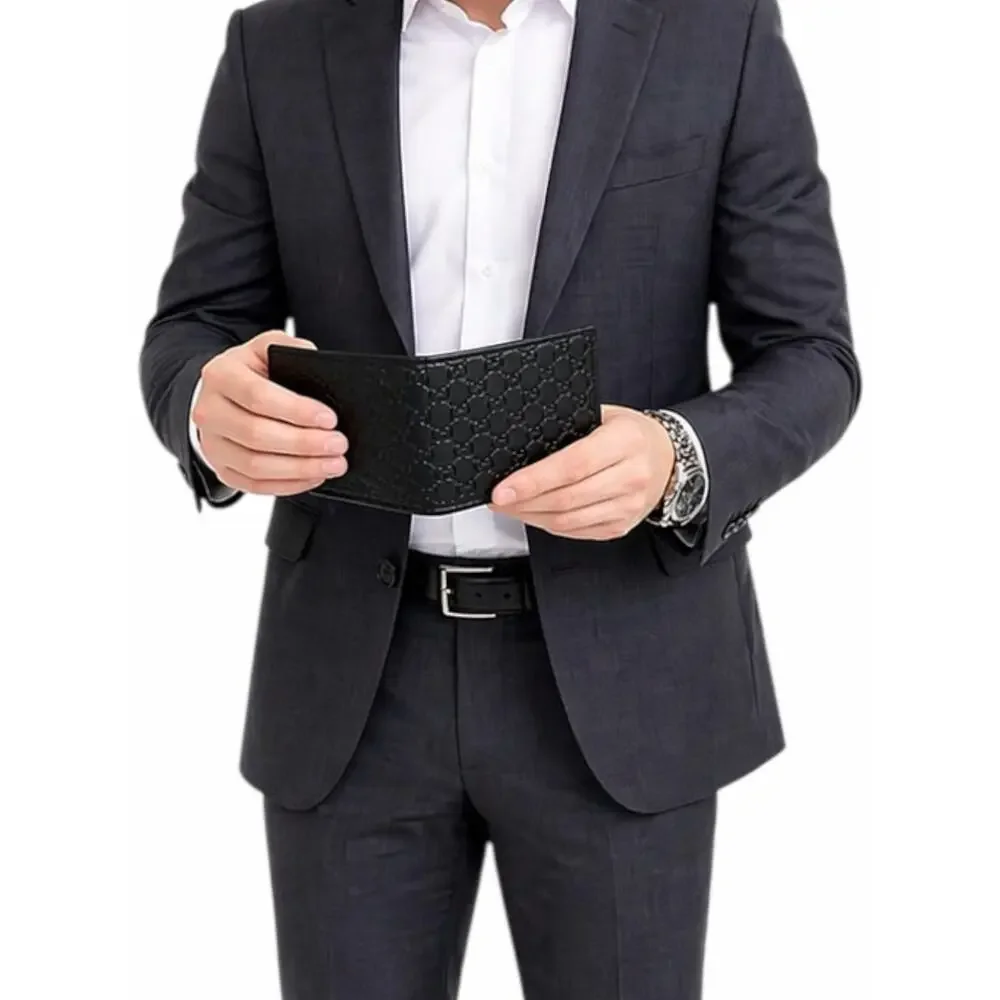 Gucci GG Microguccissima Leather Bi-fold Wallet Black Men 260987